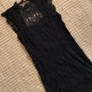 Free People Black Lace Dress